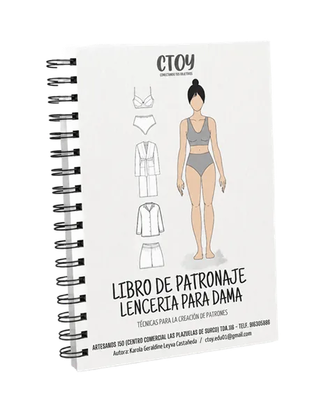 Portada · Libro de patronaje lencería y pijamas para dama